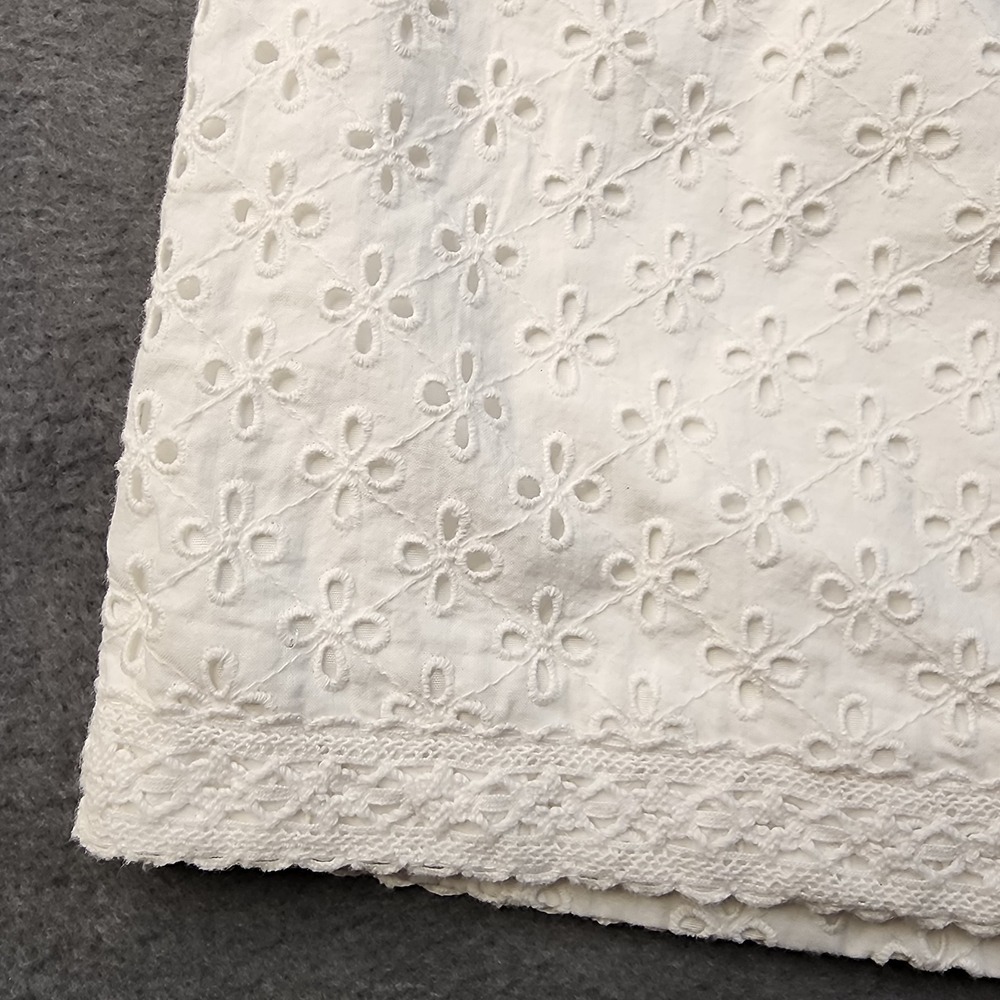 Vineyard Vines Womens White Eyelet Lace Sleeveless Dress Size 10 Feminine Preppy - Picture 4 of 16